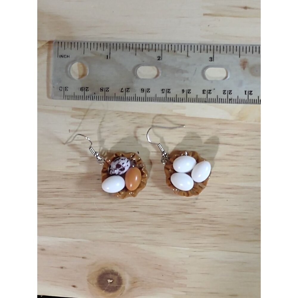 Egg and Nest Earrings Dangle Fashion Jewelry - Picture 7 of 16